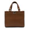 VITAFELICE Square Women's 2-Way Handbag, Sib-20078p (Camel)
