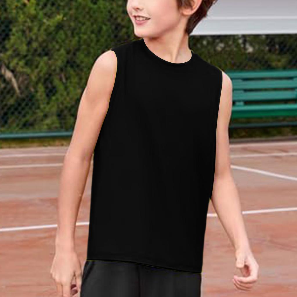 Boys' School Sleeveless Tee - Loose Round Neck Vest