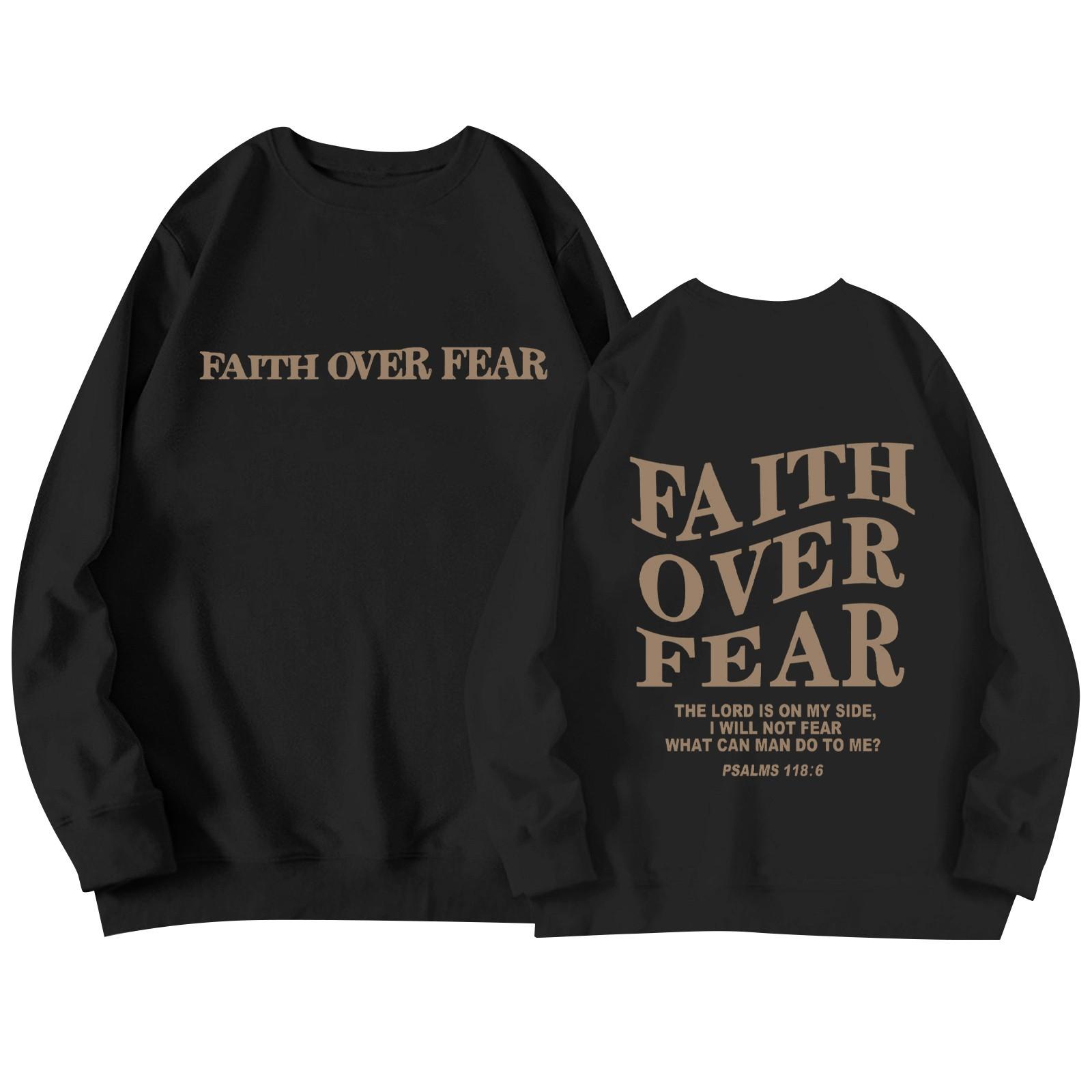 Унисекс Длинные рукава Повседневный однотонный круглый вырез Толстовка Топ L чёрный 2229₽