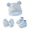 Newborn Newborn Baby Hat Anti Scratch Gloves Protective Foot Cover Three Piece Set Baby Hat Baby Hat