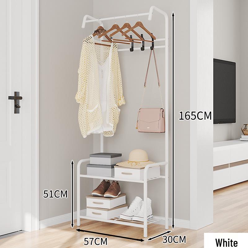 

Floor-Standing Clothes Rack: Bedroom Wardrobe, Coat Hanger, Storage Shelf, Creative Organizer. белый