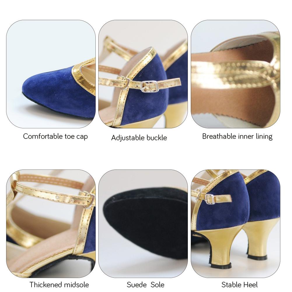 Tanzschuhe Damen Standard und Latein Geschlossene Latein-Tanzschuhe Damen 5CM Damen Salsa Latein-Tanzschuhe Tango