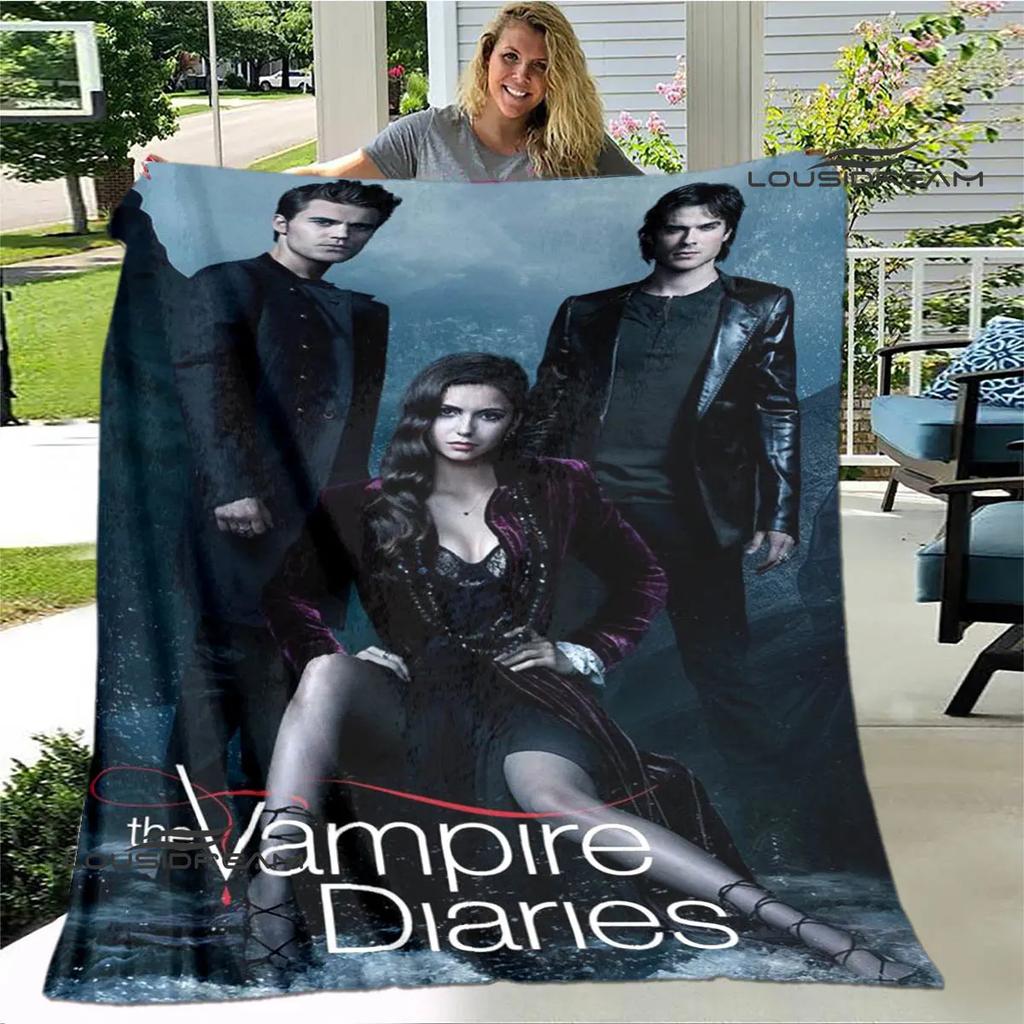 The Vampire Diaries Damon Salvatore Decken warme Flanelldecken Picknickdecke Heimreise Decke Bettwäsche Geburtstagsgeschenk