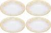 Vetro Felice Medium Plates, Western Tableware, Gold, 21.5cm, Set of 4, Happy Glass Flash, 349122P