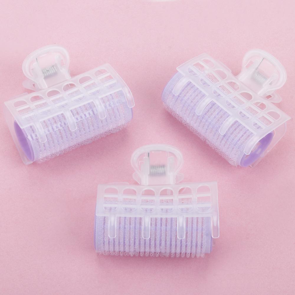 3Pcs/Bag Plastic Hair Rollers Bang Curlers Self-Adhesive Small Hair Curl Clips Beauty Women Rollers Hairdressing Styling Tools