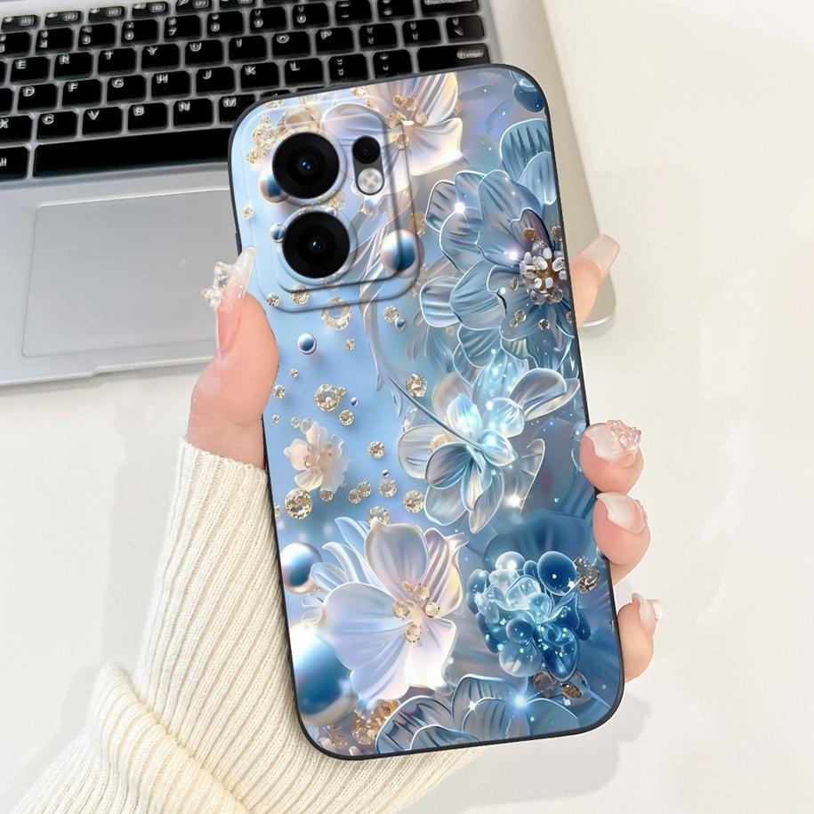 For Oppo Reno13 F 5G Case New Fashion Flower Silicone Soft Bumper Cases For Oppo Reno13F 4G Protection Cover Reno 13F 13FS Coque