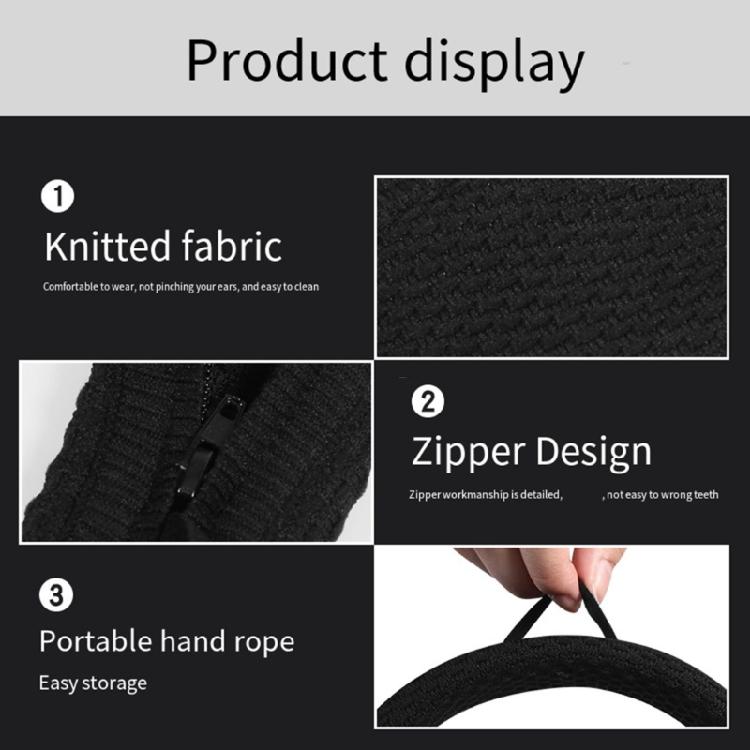 Headphone Headband Sleeve For Focal Clear mgPro Comfortable Fit Quality Fabric Guard With Smooth Opening Zippers