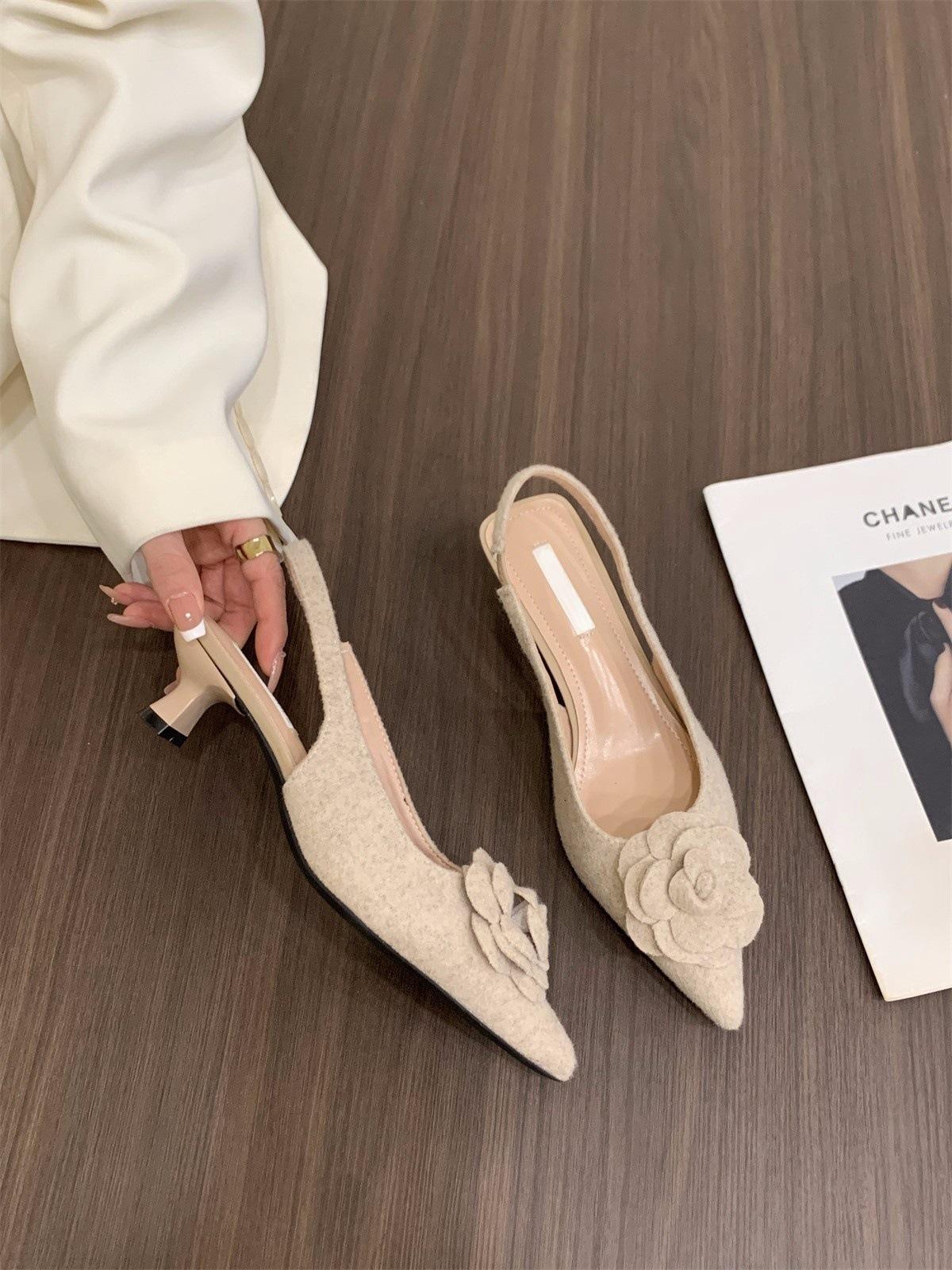 

Туфли на высоком каблуке, сумка, сандалии с головой, туфельки феи, новая обувь с острым носком, розовые туфли 40 абрикосовый