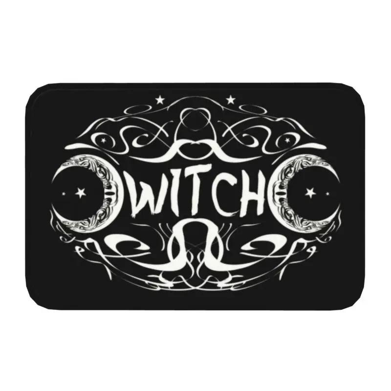 Crow Moon Door Mat Anti-Slip Kitchen Bathroom Halloween Spooky Witch Garage Floor Entrance Rug