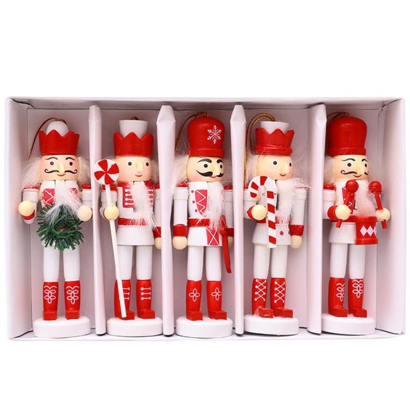 Nutcracker Soldier Wooden Puppet Figurine Christmas Decor For Home Living Room And Office