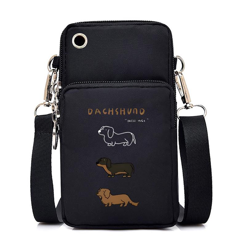 Cat and Dog Paw Print Mobile Phone Bag Small Crossbody Messenger Bag for Animal Lovers