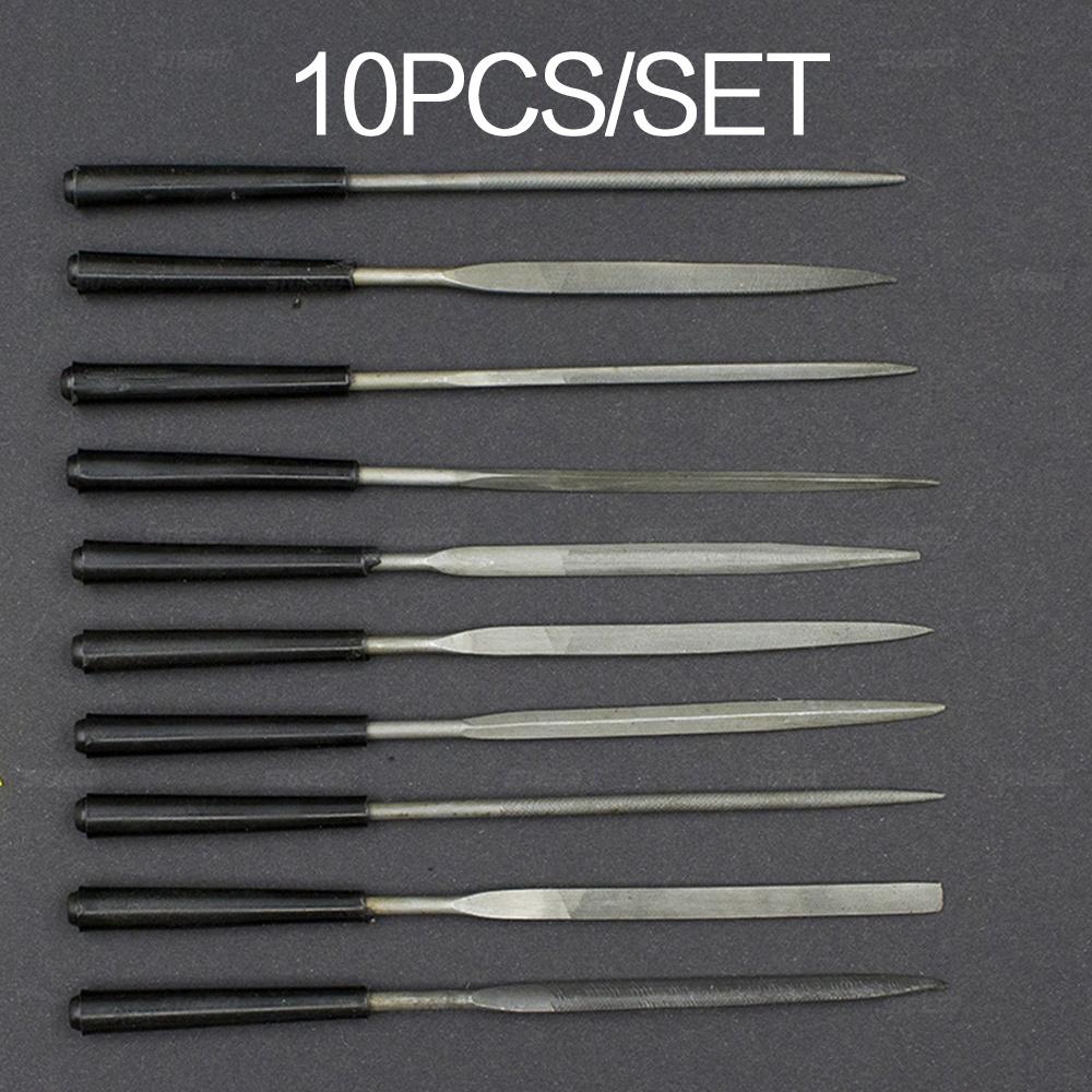 STONEGO 5PCS/10PCS Set de limes aiguilles 3x140mm Outil d'artisanat pour la gravure sur diamant de joaillier Outil à main pour métal, verre, pierre