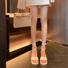 Strappy Sandals Female Summer New Fashion Thick with Temperament High Heels