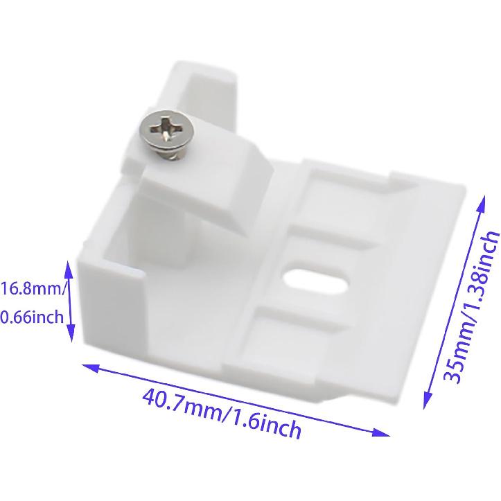2PCS Venetian Blinds Headrail Support Brackets White Mounting Brackets for Beam Folding Blinds