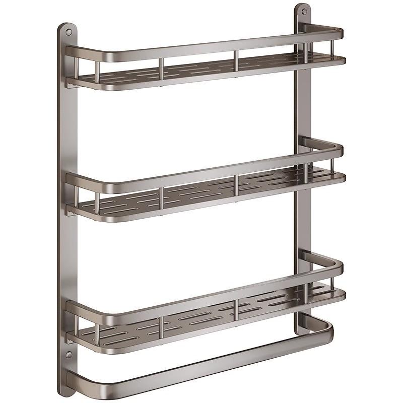 Modern Aluminum Wall Mount Shelf For Bathroom With Anodized Surface And Heavy Duty