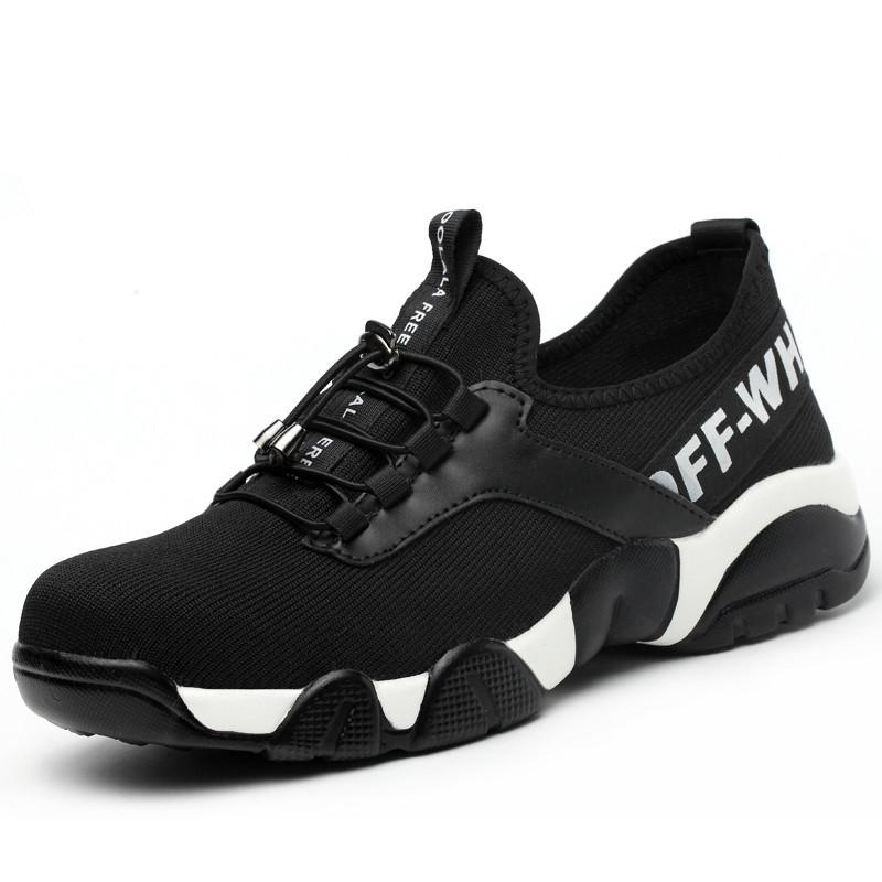 Men's Lightweight Safety Work Shoes: Anti-Smash, Anti-Puncture, Breathable, Non-Slip, Wear-Resistant.