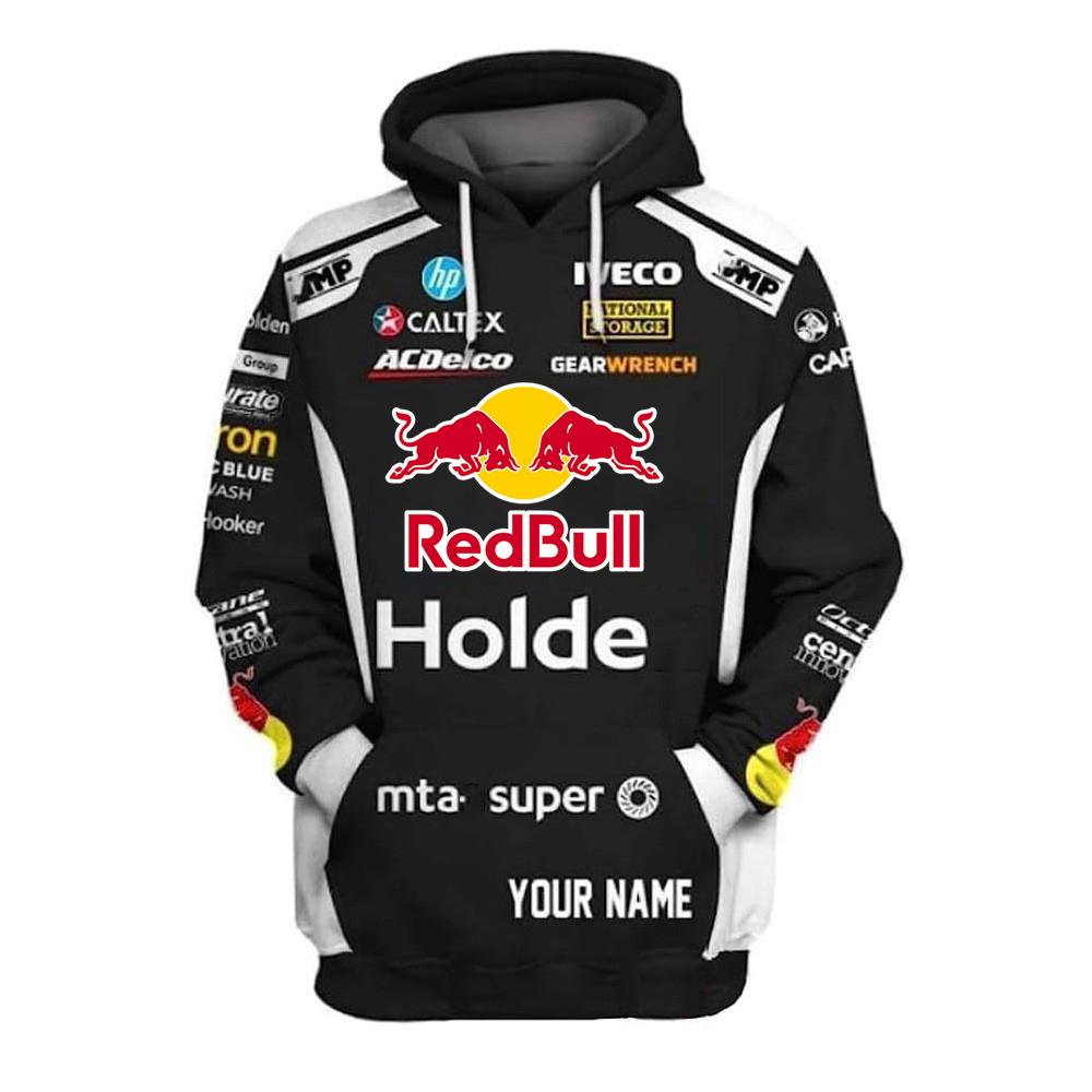 American High Street Men's Autumn Racing and Motorcycle Wear, Red Bull Niche Style, Versatile Top, New Printed Long-sleeved Style