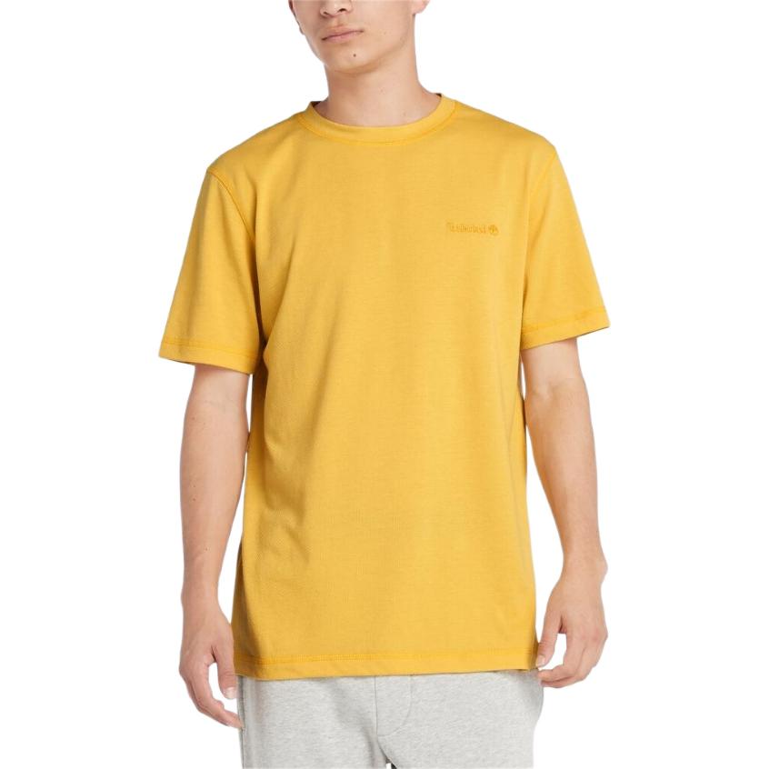 Timberland Outdoor Breathable Casual Moisture-Wicking Short Sleeve T-Shirt Men Tops Mimosa-Yellow A2NYH-EG4
