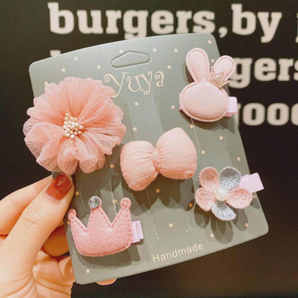 Korean Baby Butterfly Hairpin Set for Girls – Cartoon Flower Bang Clip Accessories