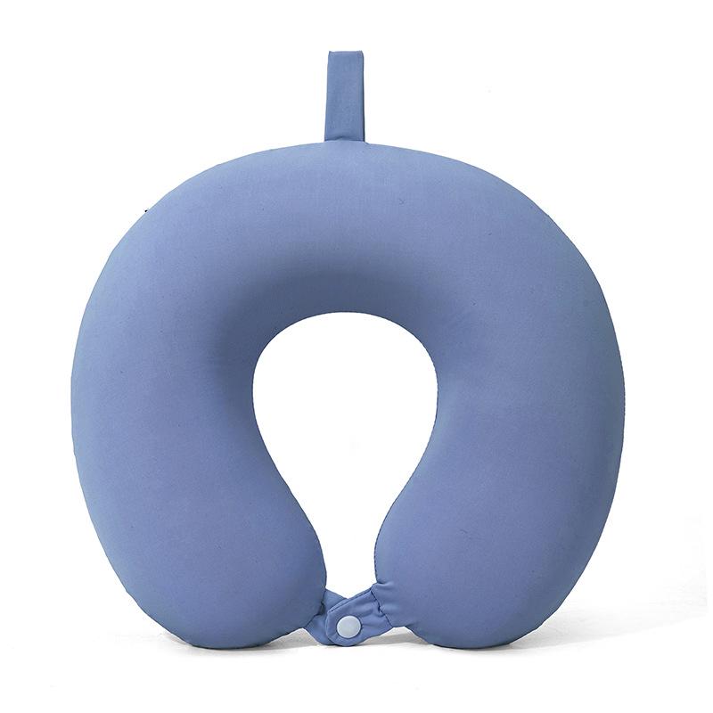 Summer U-Shaped Ice Silk Cool Travel Neck Pillow: Breathable, Portable Nap Support Souvenir