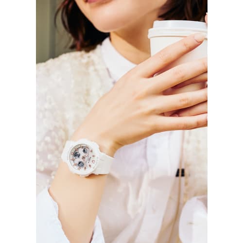 Casio Watch Babygie [] BEACH TRAVELER Radio Solar BGA-2500-7AJF Women's White