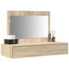 Makeup Table with Storage Brown 100 x 40 x 70 cm Engineered Wood