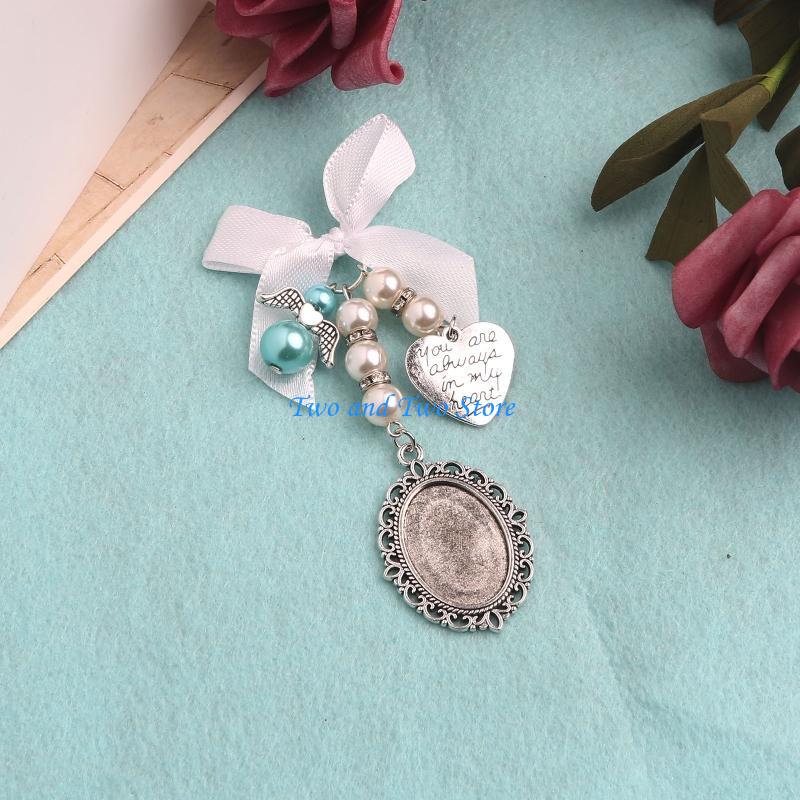HX6F Diy Holder Photo Frame Brooch Bottom Hold Family Brooch CN