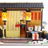 Moin Moin Miniature Dollhouse Kit Two-Story Sushi Restaurant with LED Light Sakura Design 2006DH154