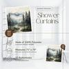 Foggy Mountain Shower Curtain – Misty Forest Woodland Design, Gift For New Homeowners Or Bathroom Redecoration