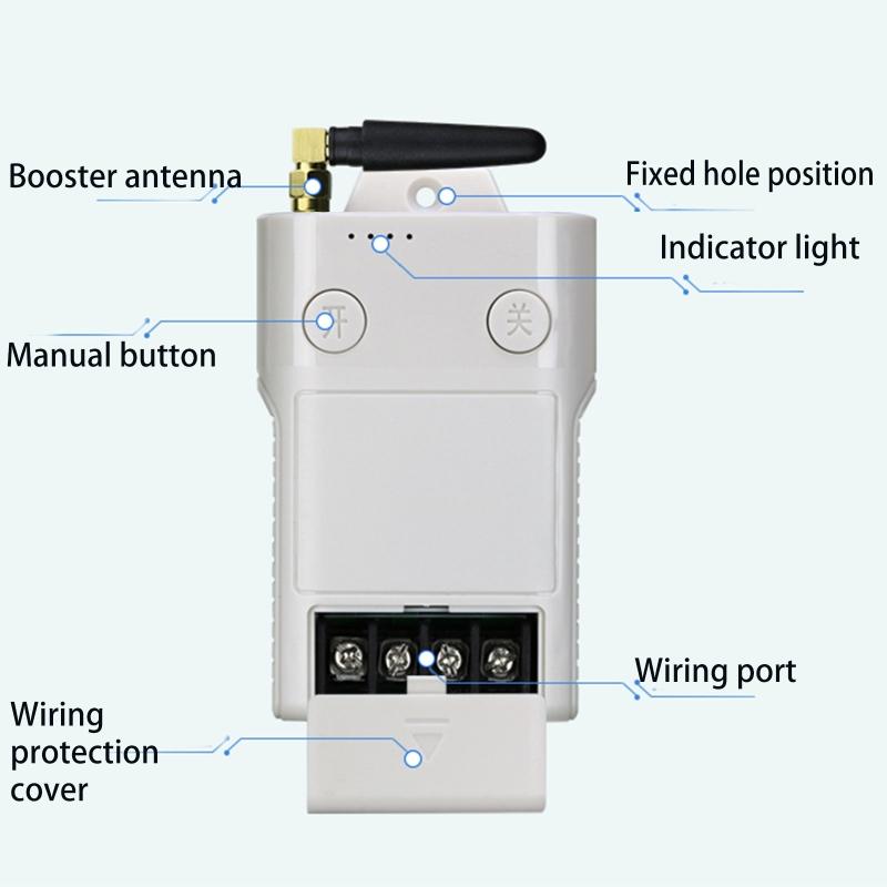 Remote Control 3000M Long Distance Relay Wireless RF Switch Receiver for High Power Water Pump Motor Lighting Electrical