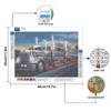One 11.8x15.7 Inch 5D DIY Diamond Painting Truck Embroidery Cross-stitch, Embroidery Kit, All Rhinestone Diamond Painting, Manual Home Decoration Gift
