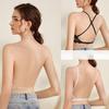 Low Back Bralette Ladies U Backless Invisible Lace Bra Polka Dot Mesh Ultra Thin Underwear Women Lingerie Tank Top Bras