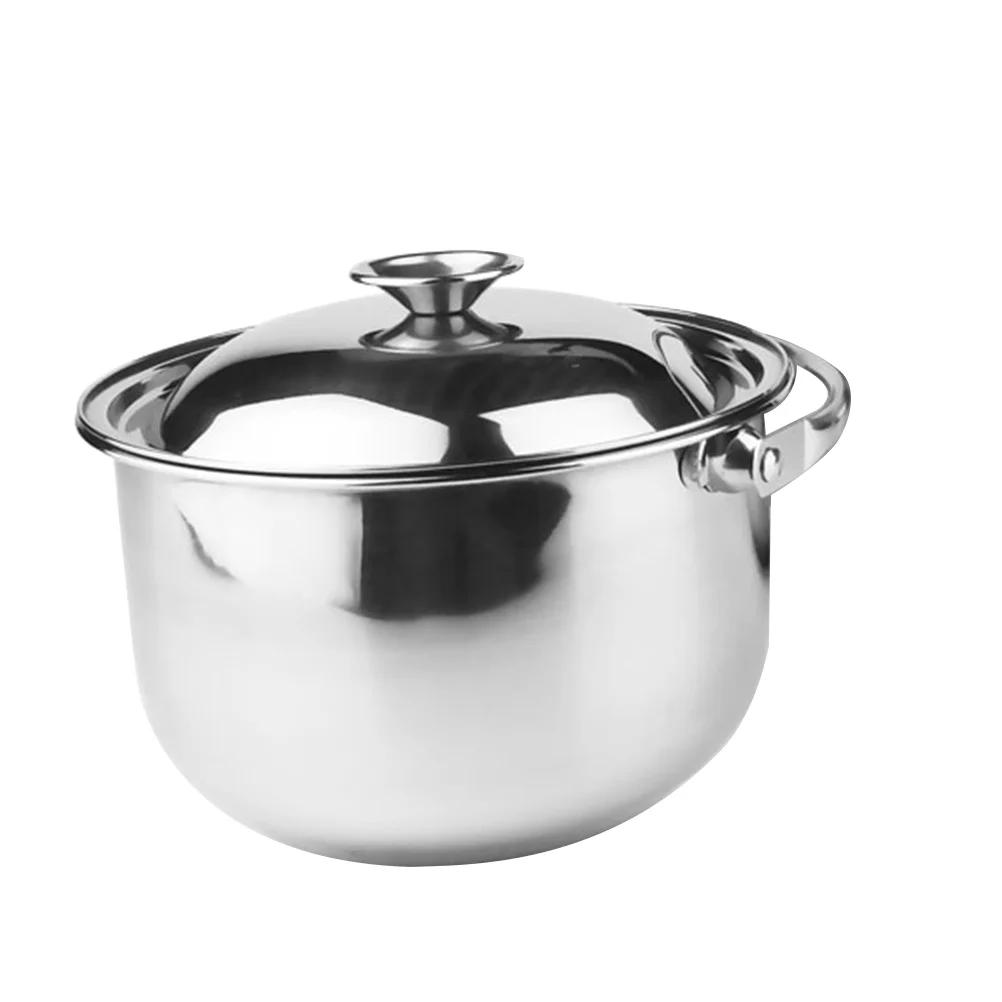 Pot Soup Cooking Steel Stainless Stock Stew Bowls Mixing Bowl Stockpot Pan Kitchen Cookware Pots Metal Ceramic Handle Induction