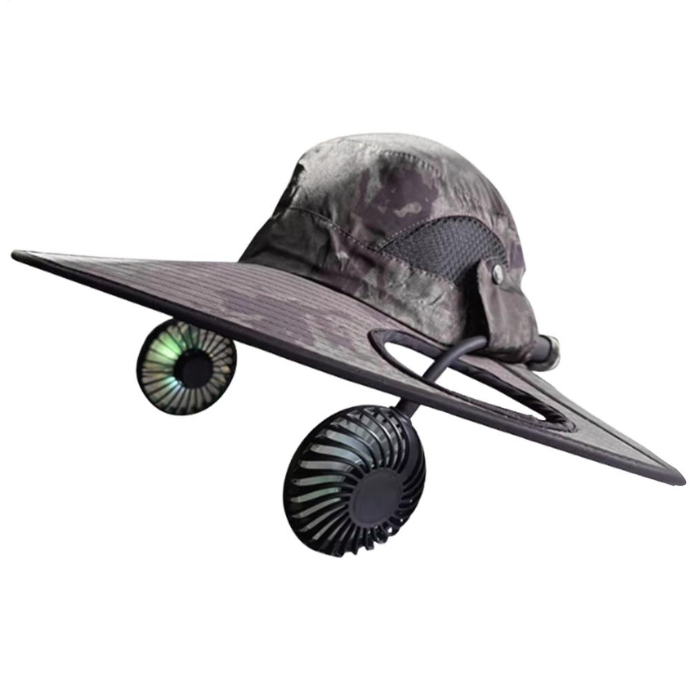 

Hat With Fan Cooling Rechargeable Portable Caps Sun Cap For Outdoor For Men Women Fishing Camping Travel Hiking Gardening Golf