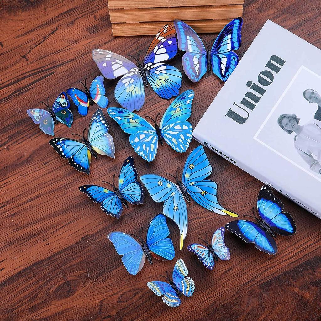 Xtore Plastic Reusable Self-Adhesive Wall 3D Home Build Beautiful Butterfly