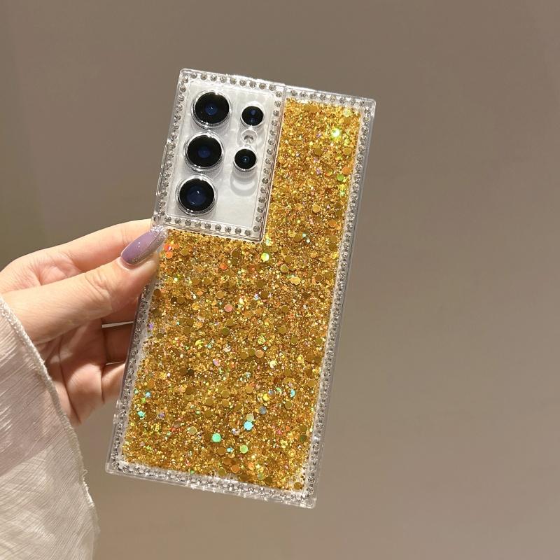 Luxury Shiny Diamond Glitter Sequins Case For Samsung S25 Edge S24 Plus S23 S22 S21 Ultra S20 FE A56 A36 A26 A16 A14 A15 Cover