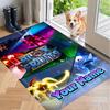 Custom Name Blox Fruits Crystal Velvet Floor Rug Personalized Text Soft Carpet Home Decor