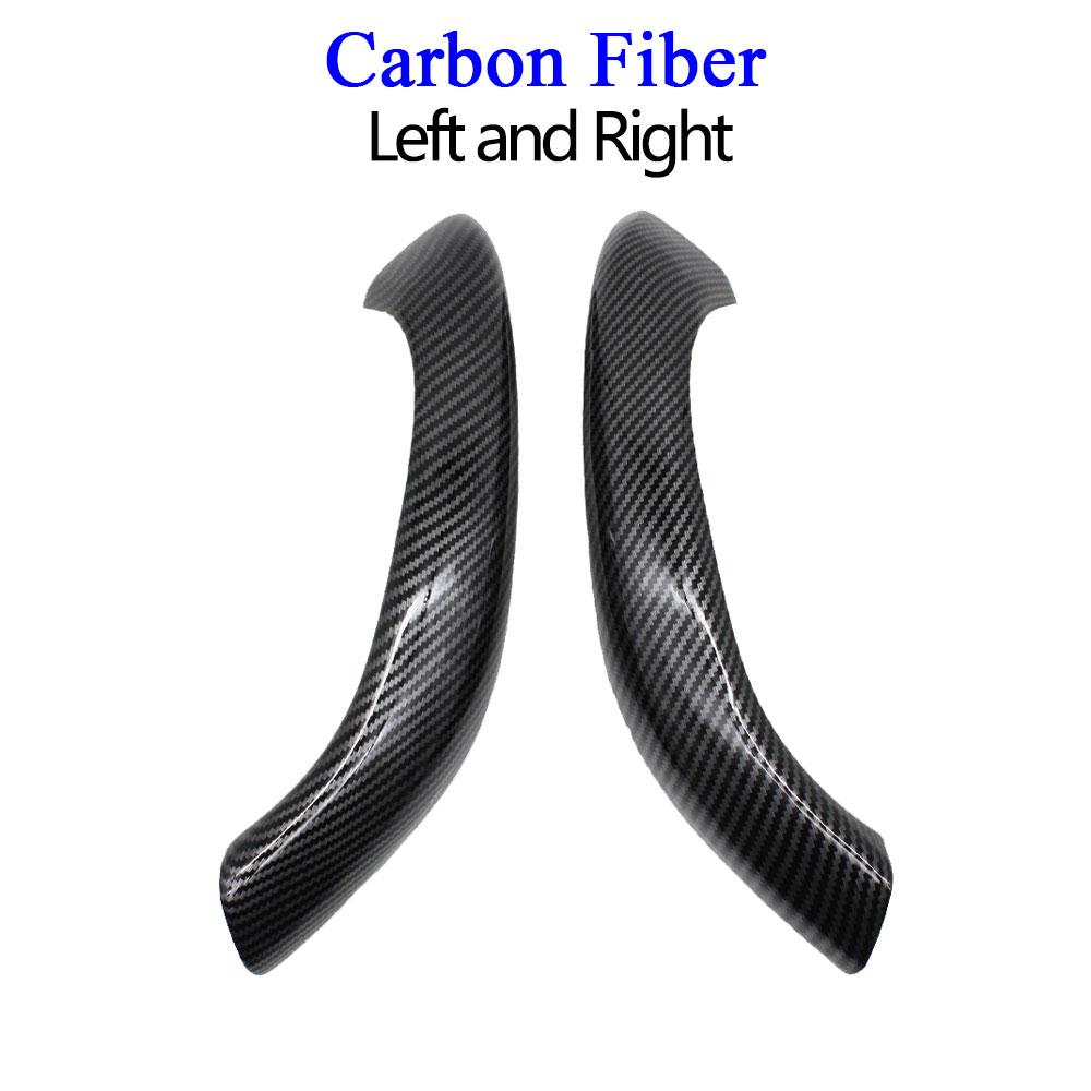 

LHD RHD Внутренняя дверь автомобиля Черный Бежевый Карбон Левая и правая ручка Наружная крышка Замена накладки для BMW X1 X2 F48 F49 Carbon 2pcs set