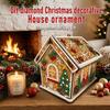 Four-sided DIY Pearl Art Kit Rhinestone 3D House Ornament  Holiday Gift
