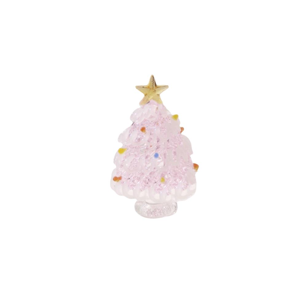 Miniature Christmas Tree Miniature Glass Handcrafted Glass Sculpture Desktop Decoration