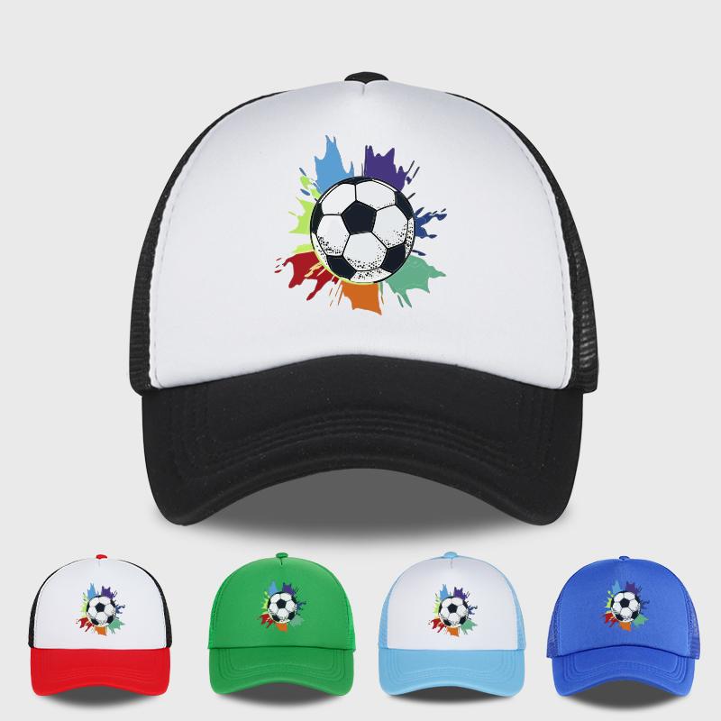 Stylová síťovaná kšiltovka na fotbal s graffiti – Unisex prodyšná síťovaná nastavitelná baseballová čepice – Dárek pro fanouška – Ležérní sportovní sluneční klobouk