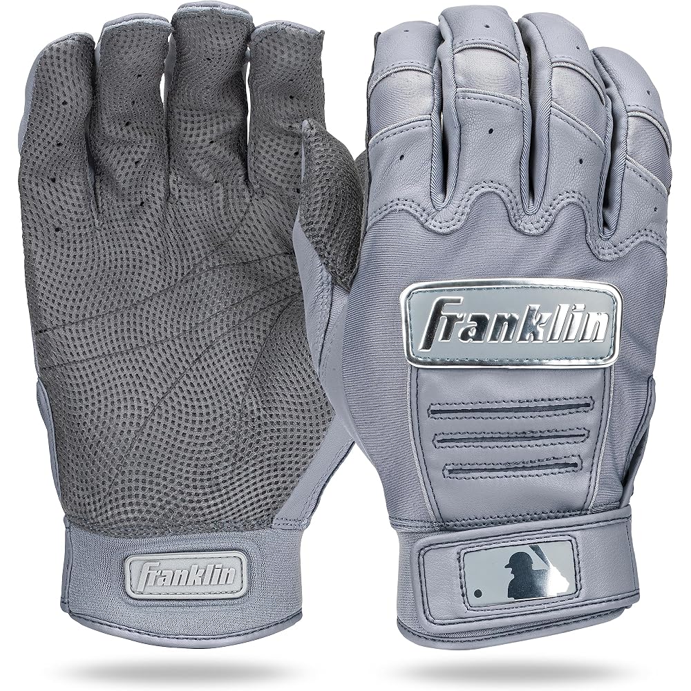 Franklin CFX Pro Chrome Batting Gloves Black Right and Left Handed Baseball Gloves