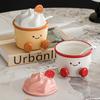 Single Pack Cute Cake Shaped Ceramic Seasoning Jar, High-Value Seasoning and Spice Tool, Salt and Pepper Shaker, Table Decorations,Single 235ml/7.95oz