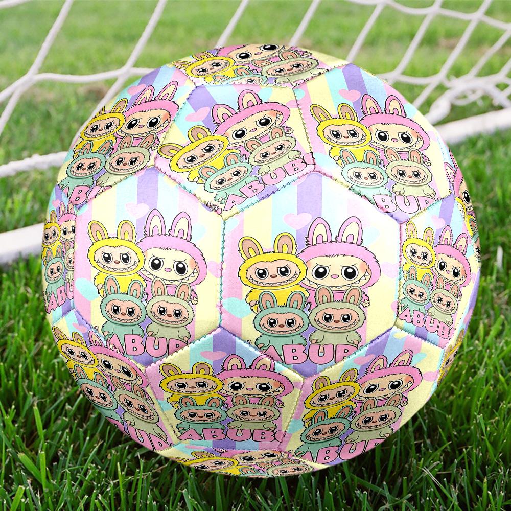Labubu Print Size 5 Soccer Ball, Standard Match Football for Sports Game and Team Practice, Ideal Gift for Soccer Fans