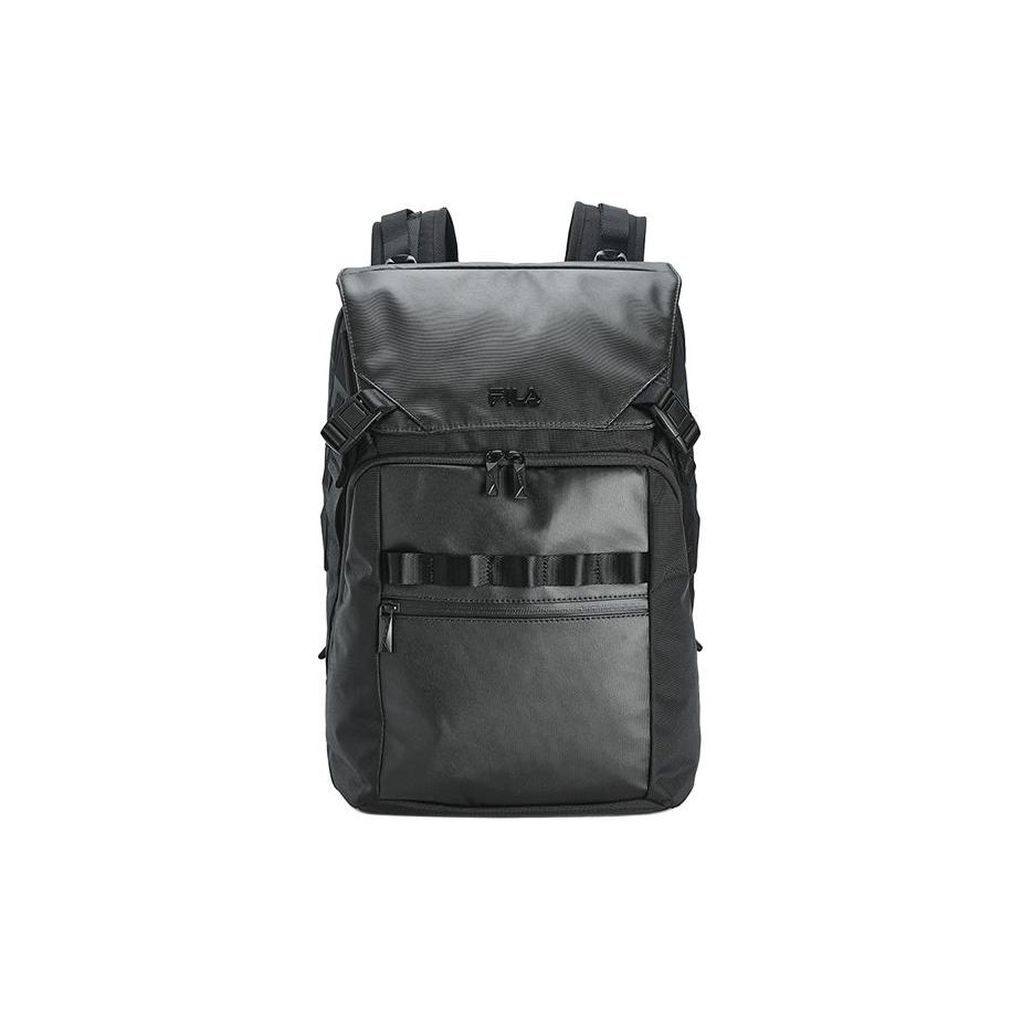 FILA Fitness Sports Flap Casual Fabric Mini Backpack Men backpack Deep-Black A13M421110FBK Pitch Black,Extra Small