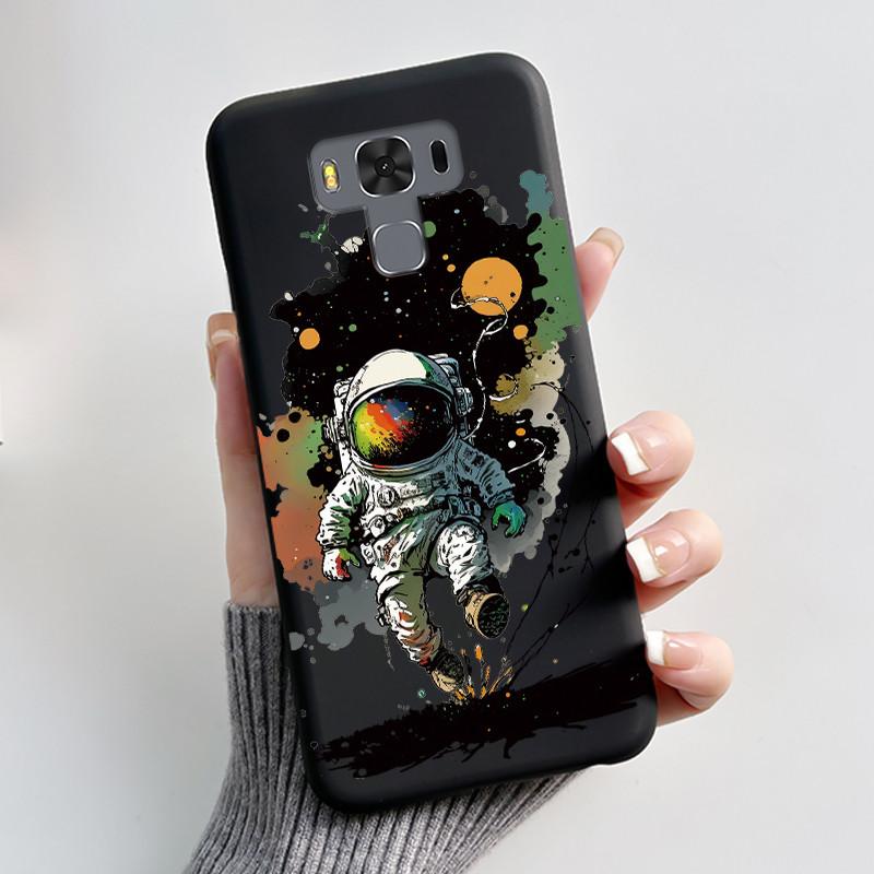 Case For Asus ZenFone 3 Max ZC553KL Capa Coque Cute Cartoon Printing Shell Protective Cover Soft Silicone Black Casing Funda