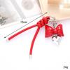 Korean Style Lovely Women Handbag Purse Mobile Phone Straps Charm Decoration Accessories Cute Braided Leather Heart Bow Keychain