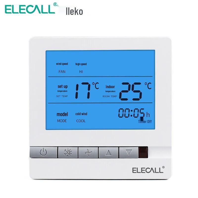 ELECALL EK8805FB Central AC Fan Coil LCD Thermostat
