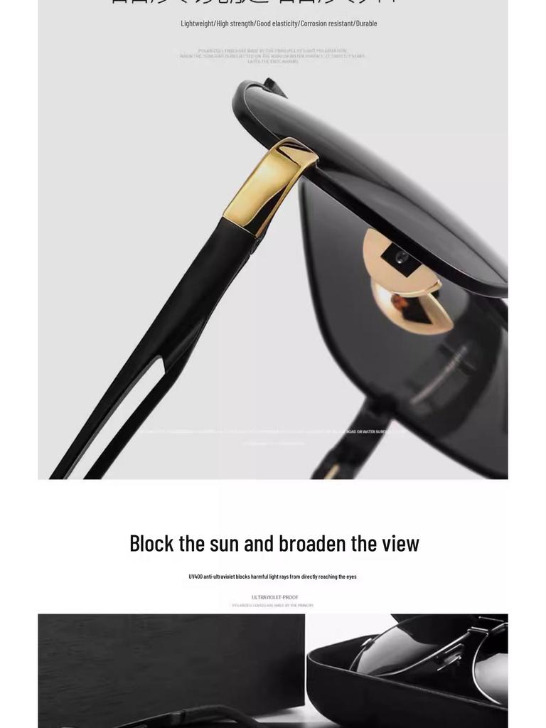 Men's Polarized Day & Night Sunglasses: Anti-UV HD for Driving & Fishing