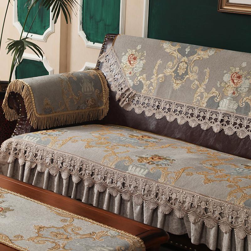 Luxusní žinylková pletená potahovka, protiskluzové prošívání, potah sedáku pohovky do obývacího pokoje, žakárový embosovaný potah na pohovku